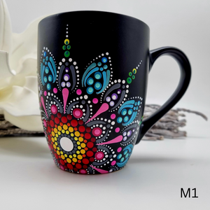 Mandala Porzellan-Tasse Jumbo 560ml handbemalt